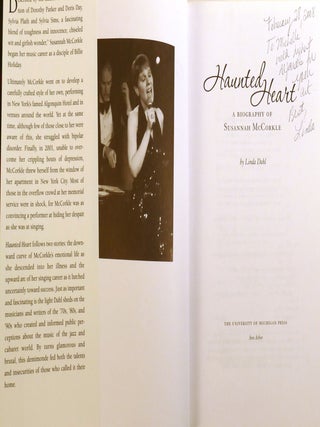 HAUNTED HEART; A Biography of Susannah McCorkle Signed