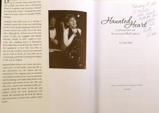 HAUNTED HEART; A Biography of Susannah McCorkle Signed