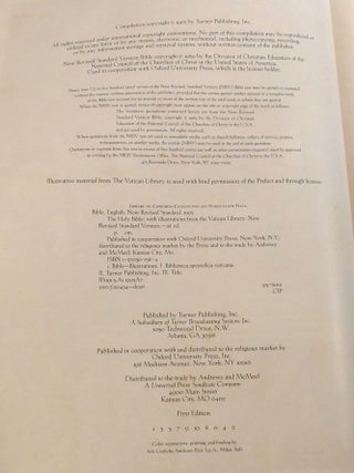 THE HOLY BIBLE ILLUSTRATIONS FROM THE VATICAN LIBRARY; Easton Press