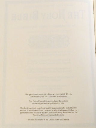 THE HOLY BIBLE; Easton Press