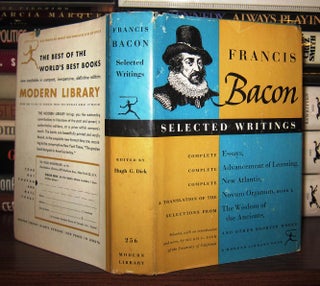 Item #43108 FRANCIS BACON SELECTED WRITINGS. Francis Bacon