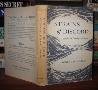 Item #46061 STRAINS OF DISCORD Studies in Literary Openness. Robert Martin Adams