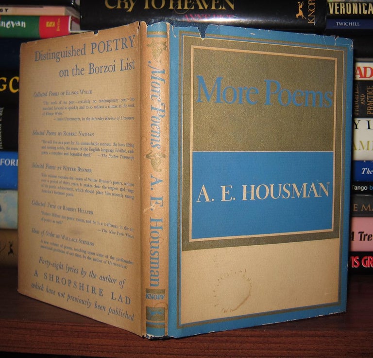 Item #47675 MORE POEMS. A. E. Housman.