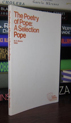 Item #47798 POETRY OF POPE A Selection. Alexander Pope