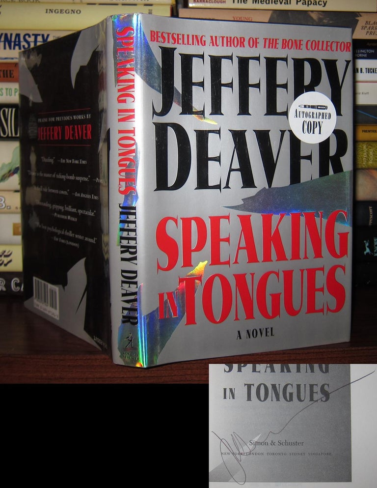 Item #48504 SPEAKING IN TONGUES Signed 1st. Jeffery Deaver.