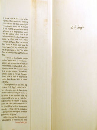 MUSIC AND BALLET, 1973-1983; Signed