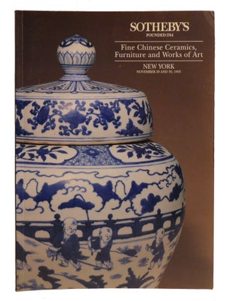 FINE CHINESE CERAMICS AND WORKS OF ART; New York November 29 and 30, 1993