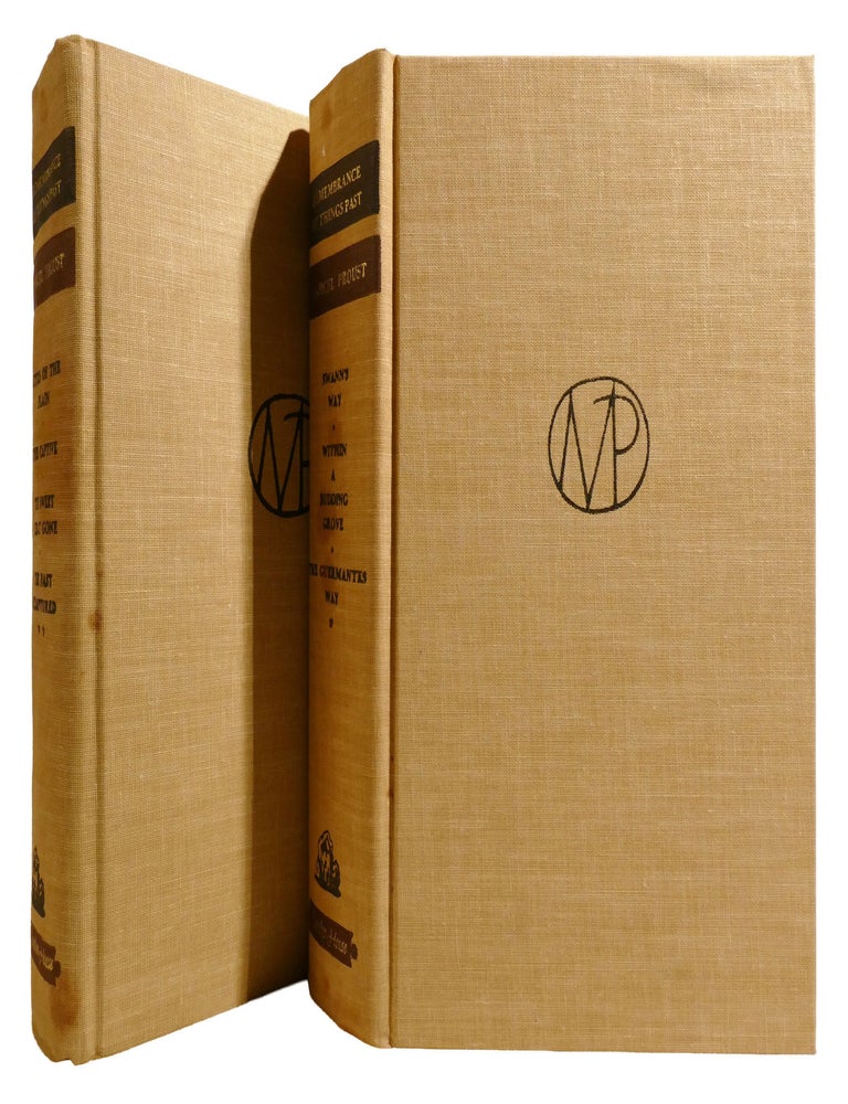 Item #603313 REMEMBERANCE OF THINGS PAST 2-VOLUME SET. Marcel Proust.