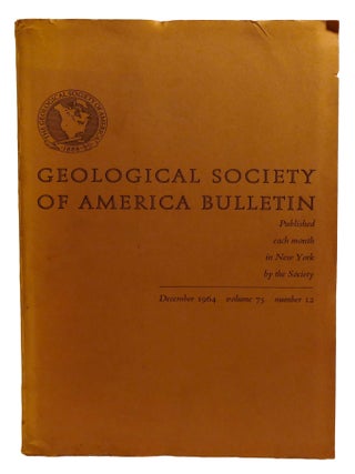 Item #603401 GEOLOGICAL SOCIETY OF AMERICA BULLETIN. Geological Society Of America