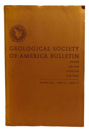Item #603401 GEOLOGICAL SOCIETY OF AMERICA BULLETIN. Geological Society Of America