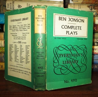 BEN JONSON'S PLAYS Volume Two