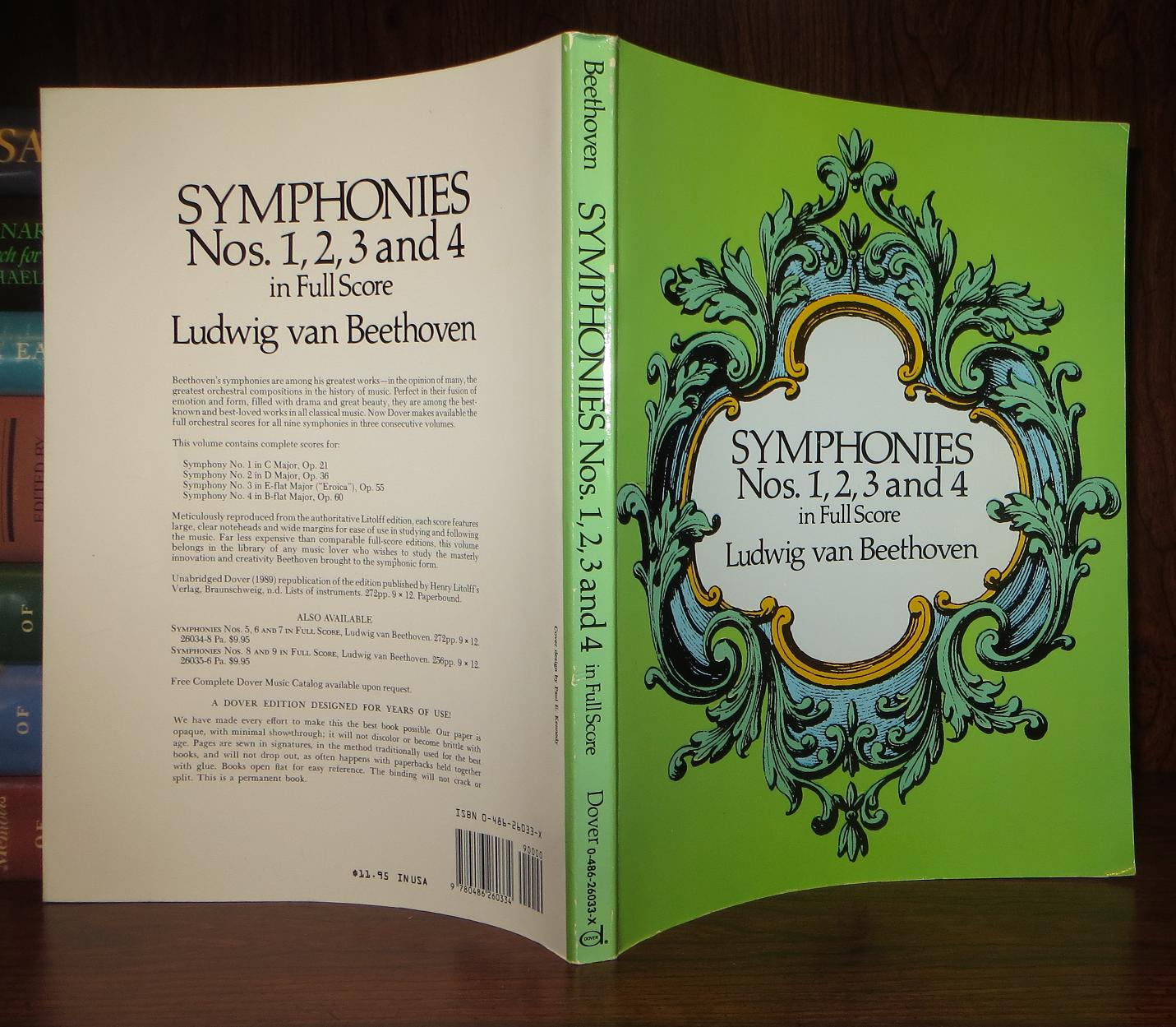 SYMPHONIES NOS. 1, 2, 3 AND 4 IN FULL SCORE | Ludwig Van Beethoven ...