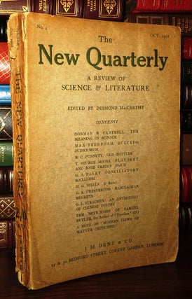 Item #72166 THE NEW QUARTERLY A Review of Science and Literature, No. 4, October 1908. H. G....