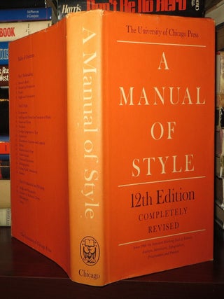 A MANUAL OF STYLE 12th Edition