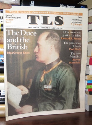 Item #76437 TLS, THE TIMES LITERARY SUPPLEMENT FEBRUARY 26 1999. Robert Snell