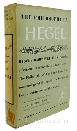 Item #85062 THE PHILOSOPHY OF HEGEL. Carl J. Friedrich