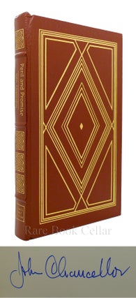 Item #86538 PERIL AND PROMISE A COMMENTARY ON AMERICA Signed Easton Press. John Chancellor