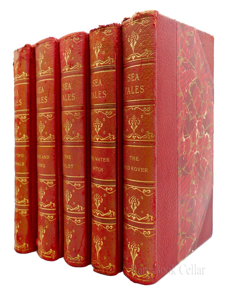 Item #87278 SEA TALES; THE TWO ADMIRALS, WING AND WING, THE PILOT, THE WATER WITCH, THE RED ROVER. 5 VOLUME SET. James Fenimore Cooper.