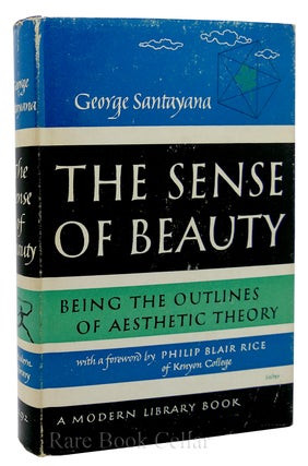 Item #88000 THE SENSE OF BEAUTY. George Santayana