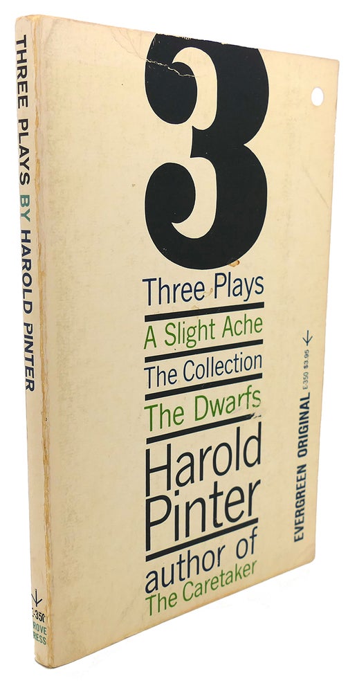 Item #92380 THREE PLAYS : A Slight Ache, The Collection, and The Dwarfs. Harold Pinter.