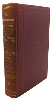 Item #92850 ENGLISH POETRY : Volume II, from Collins to Fitzgerald. Charles W. Eliot